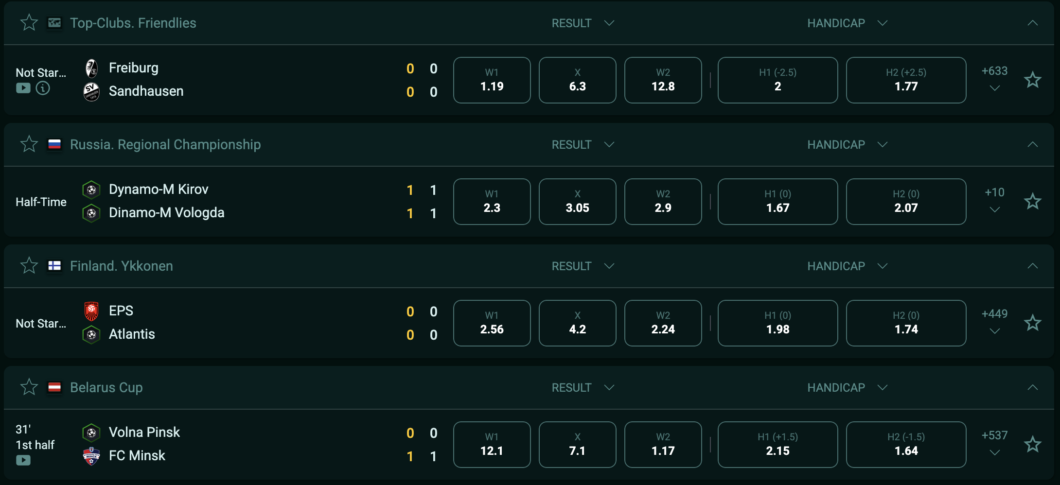 pinco live bets